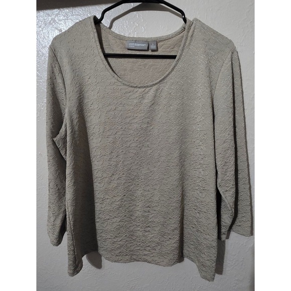 croft & barrow Tops - Croft & Barrow Stretch Textured Long Sleeve Top Size L